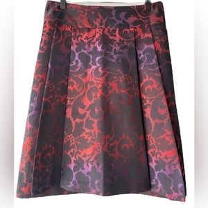 Lane Bryant EUC Purple-Multi, Jacquard, Pleated Skirt, Size 20